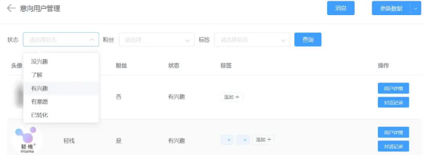 用戶篩選
